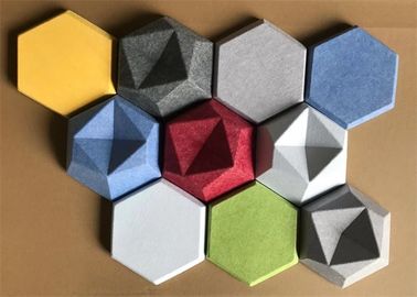 Dekorative Schalldämpfung Hexagonale Akustik-Panels 3d Musik-Studio 600mm * 600mm